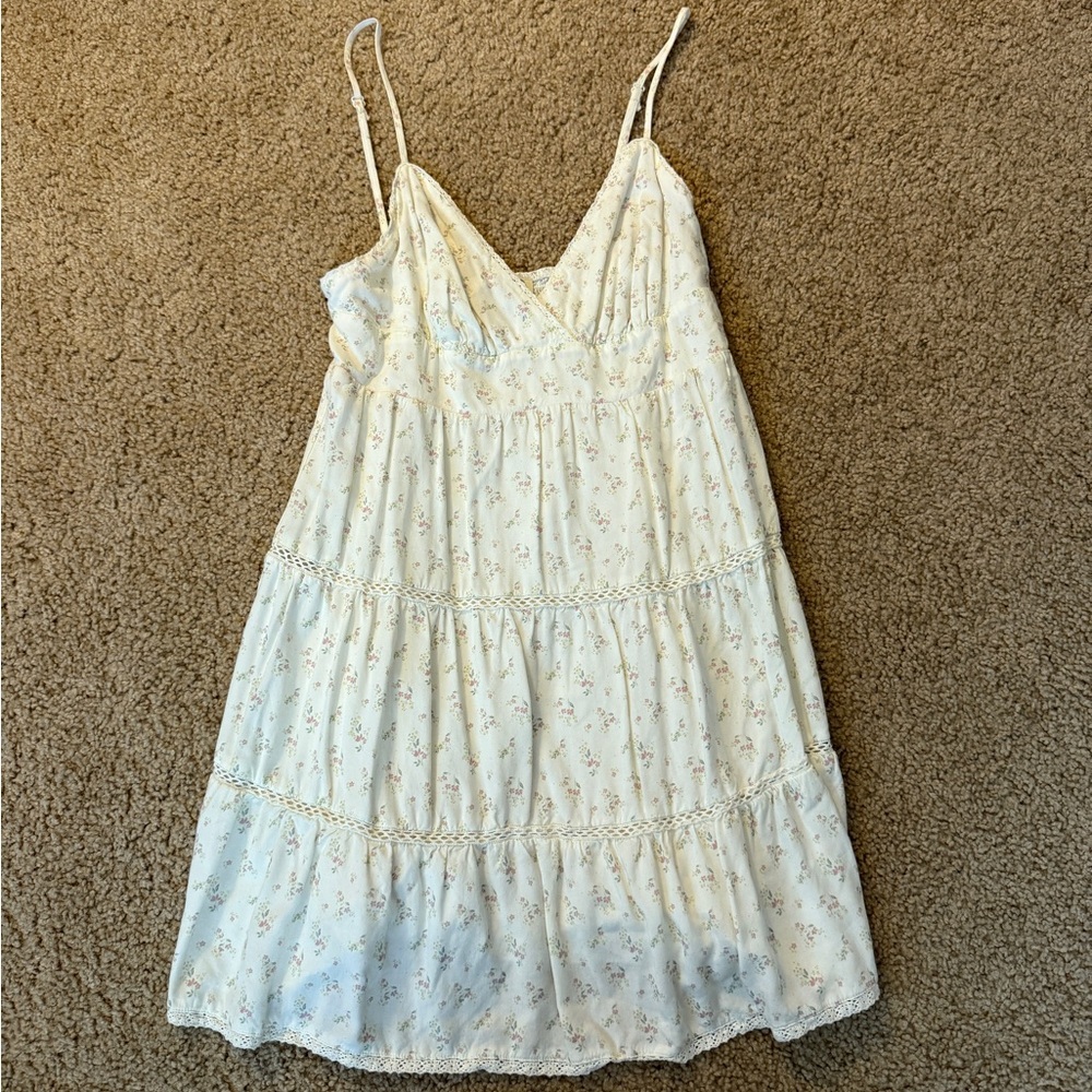 PacSun Cream Floral Mini Dress